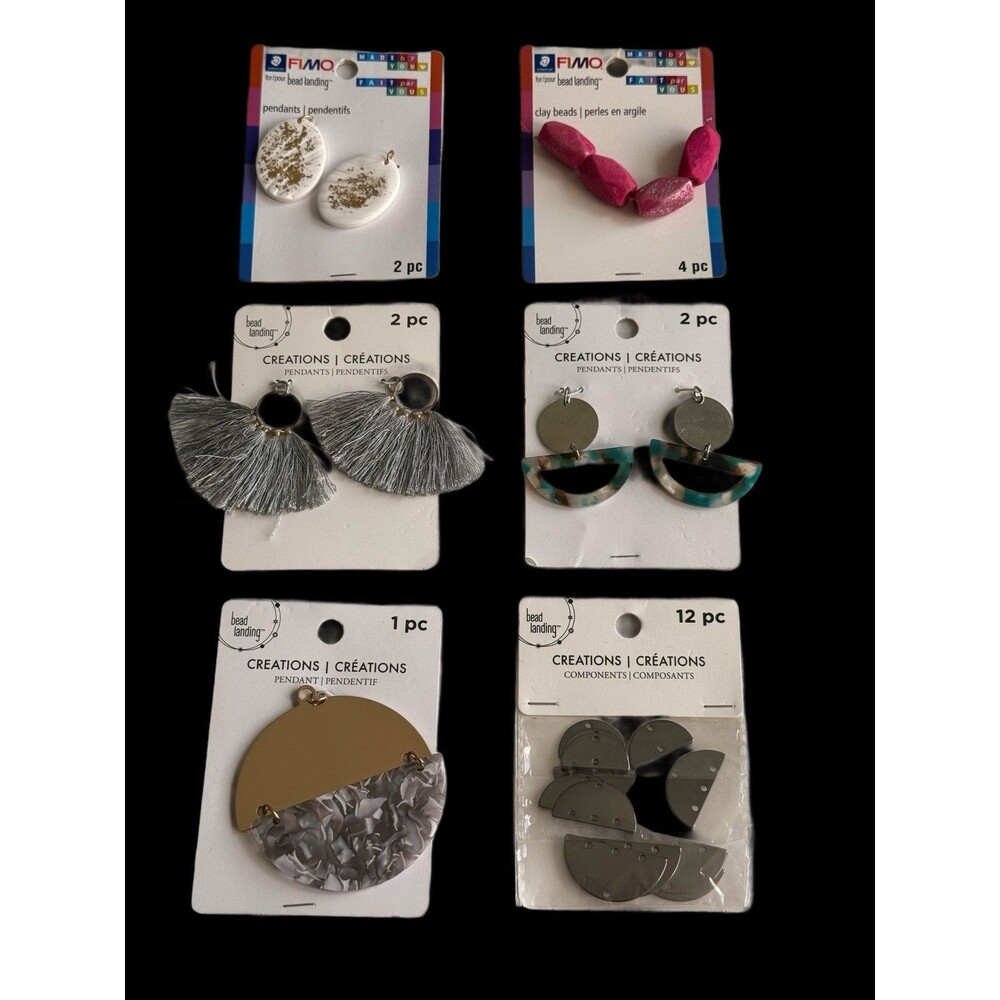 Bead Landing Creations Fimo Jewelry Supplies Pendants Clay Beads Metal Conectors